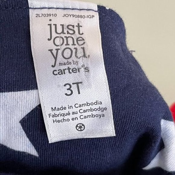 Girl's  Just One You Carter's Red, White and Blue Star Dress - Picture 4 of 5